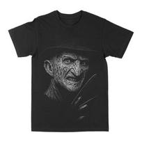Freddy Krueger Men Black Cotton TShirt Horror Movie Vintage Gothic Style - Men's Summer Cotton Graphic Tee S įvairiaspalvis