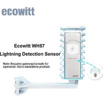 Ecowitt WH57 Belaidis Žaibo Aptikimo Jutiklis su Saulės Radiacijos Gaubtu, Aptinka Žaibus ir Audras 25 Mylių Atstumu North America 915MHz