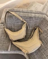 Niche L Nylon Horn Nylon Wandering Bag Lazy Style Artistic Casual Shoulder Bag Men's and Women's Crossbody Bag