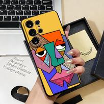 Menininko Pablo Picasso dėklas telefonui Samsung S26 S25 S24 FE S23 S22 S21 Plus S20 Ultra Note20Ultra Juodas minkštas dėklas Galaxy S22 5G