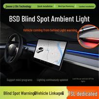 Tesla Model 3/Y Blind Spot Monitoring Ambient Light with BSD Lane Change Assist RGB. Model 3/Y (2021-2024)