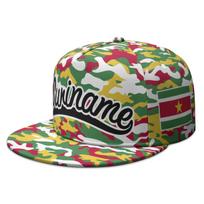 Suriname Flat Brimmed Cap Custom Name Number Logo Hip-hop Hat Nation Flag Dutch Sranan Sarnam Sur Country Print Photo Headgear Adjustable