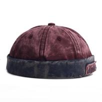 Išplautas Docker kepurė Be kraštų Kepurė Be snapelio Vienspalvė Retro Vintažinis Gatvės stilius Pavasaris Ruduo Lauke Gorras raudona