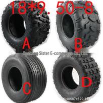 8  Run-Flat Tubeless Tire 18X9.50-8, 6PR, for ATV/UTV/Go-Kart D Variant