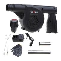 Portable Handheld Electric BBQ Fan Air Blower Barbecue Fan Air Blower Rechargeable for Camping Cooking Hiking Picnic