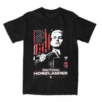 The Boys TV laidos marškinėliai Homelander JAV vėliava Madingi marškinėliai Trumpomis rankovėmis T-shirt Vasariniai Medvilniniai Geriausiai parduodami Apvalia kaklo iškirpte minkšti S