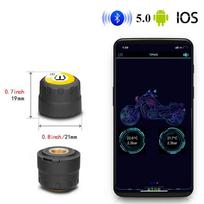 Motociklo TPMS Bluetooth 5.0 Padangų slėgio stebėjimo sistema 2 vnt. išoriniai davikliai