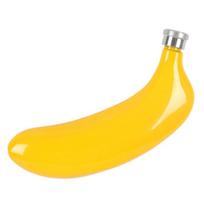 Nešiojama nerūdijančio plieno termosinė gertuvė su unikaliais bananų dizainais, 5 oz talpos gėrimų indas kelionėms ir vakarėliams