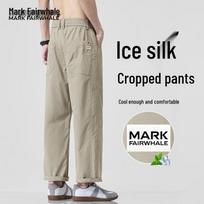 MARK FAIRWHALE vyriškos vasarinės ledo šilko trumpos kelnės 3XL juoda