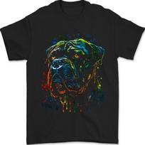 A Colourful Cane Corso Dog Mens T-Shirt 100% Cotton - Men's Summer Cotton Graphic Tee S įvairiaspalvis