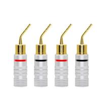 CERRXIAN Pure 2mm Pin Audio Banana Speaker Cable Banana Clip Speaker Cable Terminal Audio Cable Terminal 24K Gold Plated Speaker Terminal Pin Plugs of