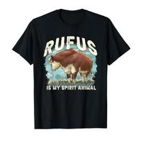 Rufus Jautis Rufus Yra Mano Dvasinis Gyvūnas T-shirt Vyrams Moterims 100% Medvilnės T-shirt'ai Trumpomis Rankovėmis Viršūnės 0123-3 - Vyriški Vasaros C... S įvairiaspalvis