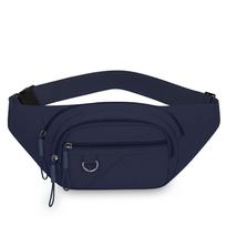 Waterproof Women's Nylon Fanny Pack – Convertible Crossbody Chest Bag with Large Capacity for Outdoor Use mėlyna