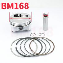 ATV/Motorcycle Piston Kit 65.5mm with 15mm Pin Ring for CB250cc Air-Cooled Engines BOAO nėra spalvos