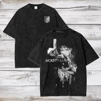 2026 New Anime Attack on Titan Cotton Washed Peripherals Parent-child Wings of Freedom Logo Graphic Print Men Womeen T-shirts... 5XL white