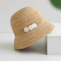Natural Raffia Straw Sun Hats for Women Bailey Beach Hats Women outdoor travel uv protection  vacation sun hat beige