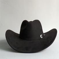 Khaki 60cm Cowboy Hat  Leather Belt And Hat Color Cowboy Hat New  Suede Material Water Drop Top Men's and Women's Knight Hat 56-58cm