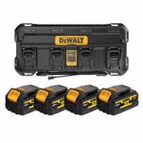 DCB1404P4G DeWALT 18V akumuliatorių ir kroviklio rinkinys (4x5.0 Ah)