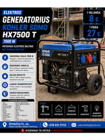 ELEKTROS GENERATORIUS KOHLER SDMO HX7500 T