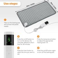 Electric Heated Blanket Adjustable Temperature Heating Pad With 9 Heat Setting And Overheat Protections For Winter Warm 87Ha CHINA