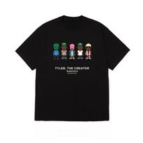 2025 Summer Tyler The Creator Trendy Cartoon Retro Hip Hop Rap Hip Hop  Women's  Short Sleeve T-shirts S juoda
