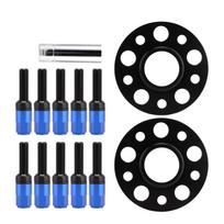 Wheel Spacer Kit 5x112 with 15mm Flange M12x1.5 Bolt Replacement for Mercedes Benz Blue