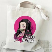 Japan cartoon comics Demon Slayer printed canvas bag Tote Bag Shopping Bag 35*40