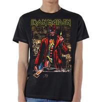 Klasikinio roko metalo grupės marškinėliai Oficialūs „Iron Maiden Stranger Sepia“ marškinėliai Juodi XL