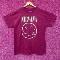 Nirvana Neverming Grunge Magenta Rock Tee Large S