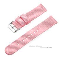 Nailono laikrodžio dirželis 18mm 20mm 22mm 24mm kariniam austam dirželiui, greito atsegimo apyrankė Seiko moteriškiems, vyriškiems sportiniams laikrodžiams 18mm rožinė