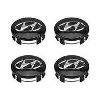 4 vnt. 60 MM Automobilio rato centrinis dangtelis Ratlankio dangtelis Vandeniui atsparūs Automobilio priedai Hyundai Genesis I10 I20 I30 I40 IX20 IX35 IX25 Accent Azera Elantra juoda
