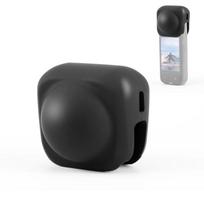 For Insta360 X4 / X4 Air / X5 PULUZ Silicone Protective Lens Cover (Black) juoda