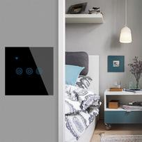 Graffiti EU Smart WiFi Touch Switch: Alexa Voice-Controlled Wall Switch, Single Live Wire White 1-way Panel (Zero Fire)