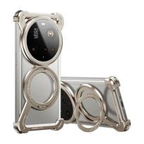 Oatsbasf Metalinis Magsafe telefono dėklas skirtas Xiaomi 15 14 Ultra/Pro, su 360° besisukančiu stoveliu, atsparus smūgiams, plonas, skirtas Xiaomi 15 14 dėklui xiaomi 15