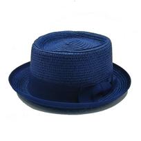 Klasikinė porkpie skrybėlė šiaudinė porkpie skrybėlė vyrams moterims skrybėlė plokščiu kraštu fedora rafijos skrybėlė nuo saulės vasarinė trilby džiazinė skrybėlė vintažinė veltinio skrybėlė M 56-58