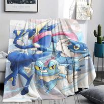 Cute Pokémon pattern Flannel Blanket, High quality Comfortable for All Seasons, Home Decor, Warmth and Comfort, Perfect for Gifts. 80cm x 120cm