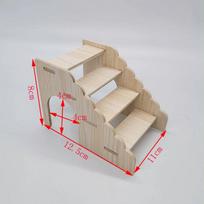 Medinis daugiakamarių labirinto žaislas ir namelis-platforma žiurkėnams (auksiniams ir nykštukiniams)