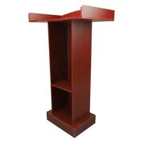 Podium Stand, Modern Wooden Classroom Lecterns & Podiums with Storage Shelf, Professional Presentation Podium for Classroom, Wedding,  , Speech (