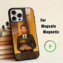N-Neymar dėklas telefonui iPhone17,16,15,14,13,12,11 Plus,Pro Magnetinis su Magsafe belaidžiu įkrovimu iPhone12