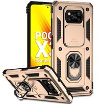 For Poco X3 Pro Case Slide Lens Armor Shockproof Phone Case for Xiaomi PocoX3 Poco X3 NFC Little X 3 Car Holder Ring Back Cover For Poco X3 NFC