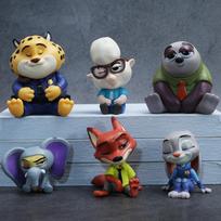 6 vnt./rinkinys Zootopia 2 gyvūnų veiksmo figūrėlės žaislas Judy Nick lapės figūrėlė PVC stalo dekoracija modelis lėlės žaislas gerbėjų dovana