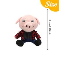 21cm/8.27in Žavingi John Pork pliušiniai žaislai Filmo minkšti žaislai Mielos kiaulytės pliušinė lėlė Žaislai vaikams Gimtadienio dovana Kambario dekoras 21cm