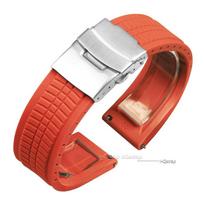 20mm 22mm 24mm Quick Release Silicone Watch Bands for Samsung Watch Strap for Seiko Men Rubber Sport Bands Universal Bracelet 20mm raudona