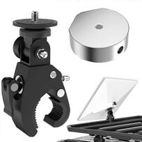Adjustable Pole Mount Bracket Compatible with Starlink Mini Satellite Dish for RV Ladders and Yacht Railings Installation