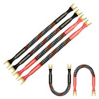 4 x 19cm Speaker Jumper HIFI Speaker Cables with 24k Gold Plated Pure Copper Flexible and Easy to Improves Sound Quality UCINNOVATE Cables, Plugs,
