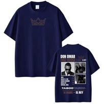 Raperio Don Omar albumo spausdinti marškinėliai Unisex Moteriški madingi marškinėliai Trumpomis rankovėmis Laisvalaikio Medvilniniai Hiphop marškinėliai Streetwears 3XL