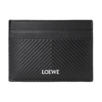 Loewe Embossed Herringbone Pattern Design Calfskin Card Holder Men Accessories Black C779322X01-1100 Box(Basic Set+Box)