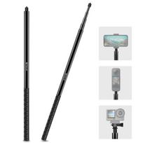 PULUZ 3m Metal Selfie Stick Monopod  for Insta360 One RS / X2 / X3 / X4 / DJI Osmo 360 (Black) juoda