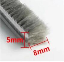 10M 5/6/7mm Elastinga tiesių plaukų sandarinimo juosta Durų/langų tarpų putplasčio griovelis Nailoninio šerelio šepetėlio sandariklis Orų sandariklis Dulkių nepraleidžianti juosta