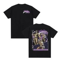Anime JoJo Bizarre Adventure Joseph Joestar T-shirt Men's Women Clothing Cotton Casual Summer Short Sleeves T Shirt Streetwear S juoda